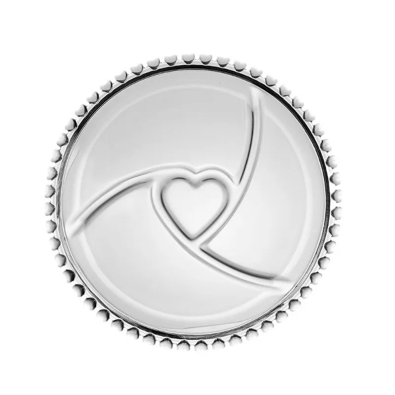 

Light luxury glass love fruit plate household coffee table nut dried fruit plate creative gifts