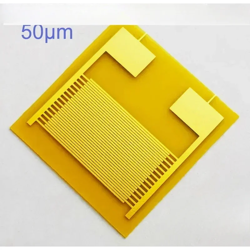 

50μm flexible interdigitator electrode capacitance array gas biohumidity sensor chip PI smart wearable