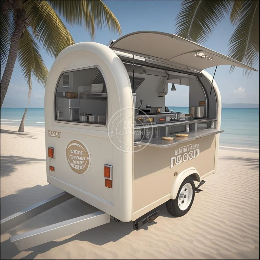 Street Food Vending Carts Pizza Mobile Fast Food Truck Van Ice Cream Cart Food Trailers with Oven for Sale USA Europe