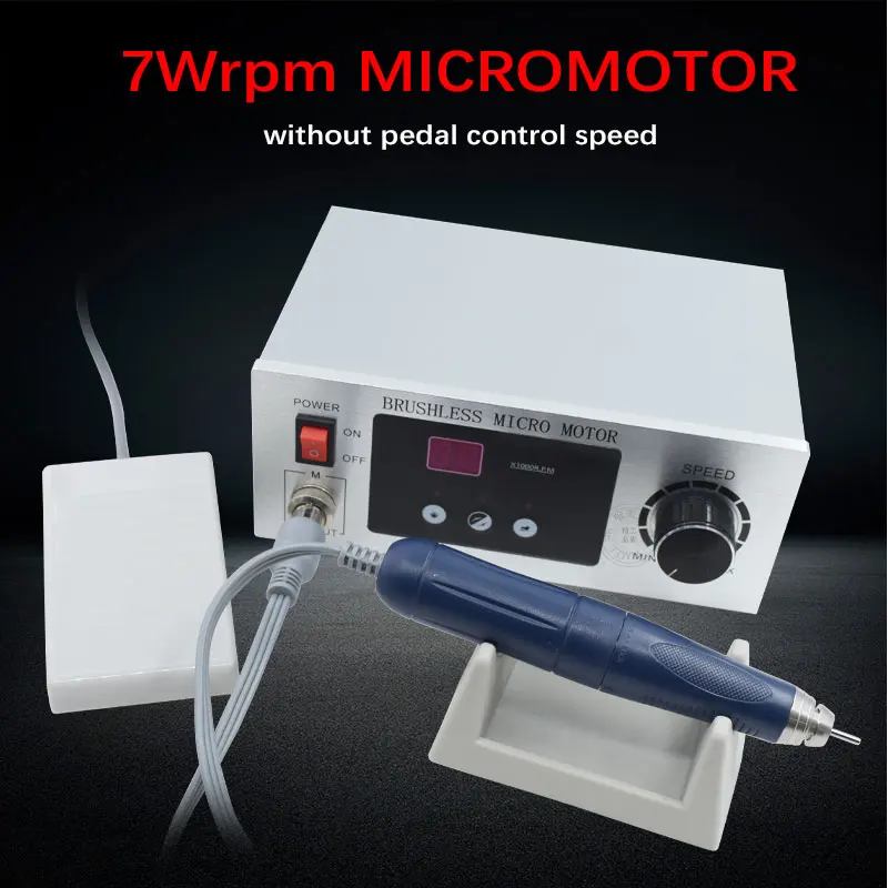 70000 RPM Dental Micromotor Brushless Dental Polishing Motor with Pedal Control Speed