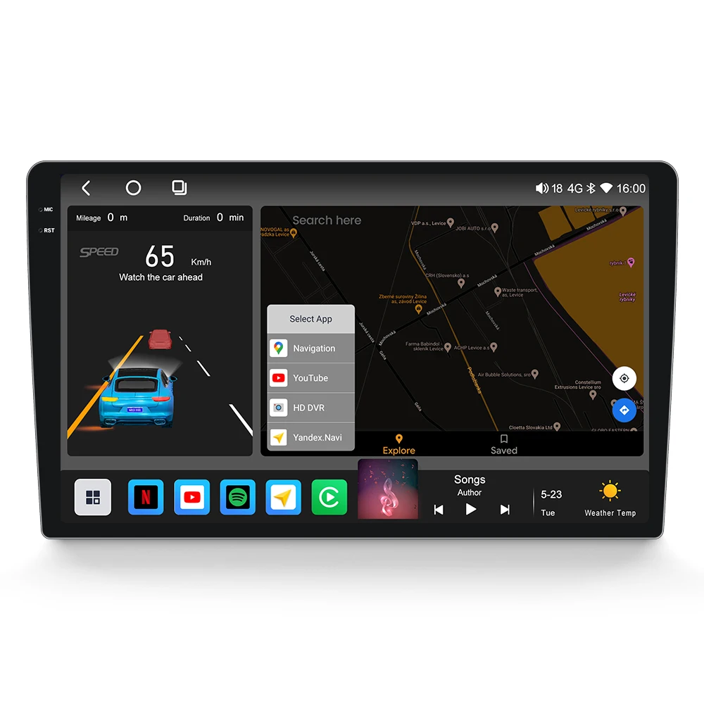 M6 PRO Android 12 2K QLED Screen Car Video 2din Universal Autoradio For All Car GPS Fakra Voice Control 360 CAM