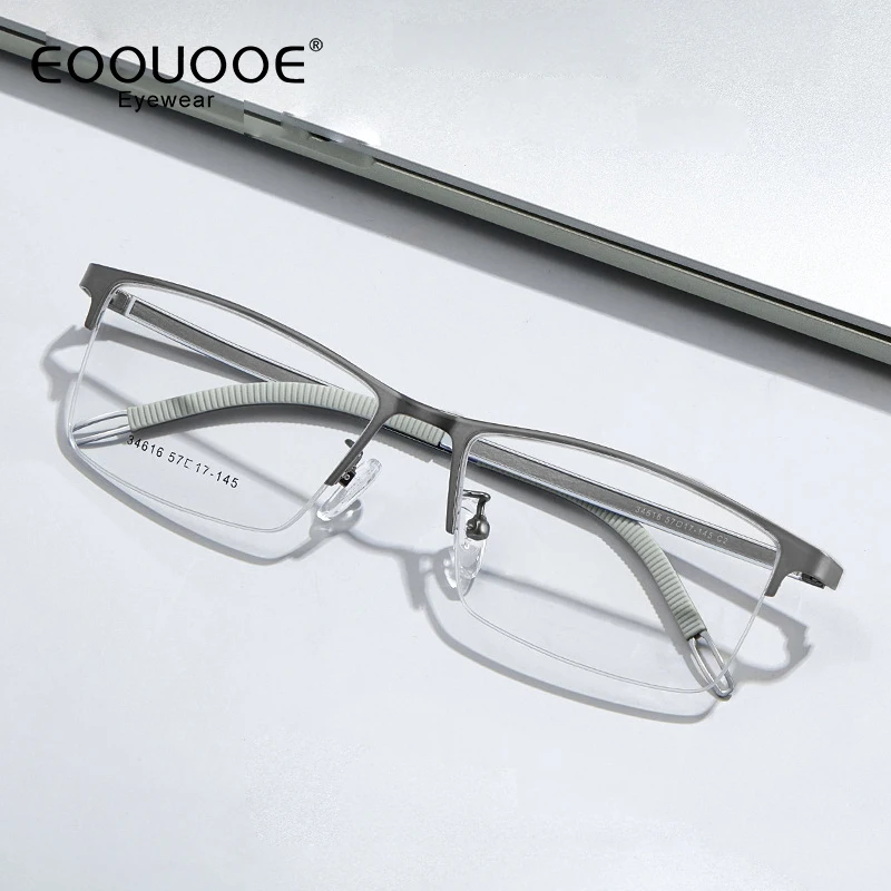 57mm Wide Men's Metal Glasses Myopia Hyperopia New Optics Anti-Reflection Lenses Eyglasses Prescription Vision Eyewear