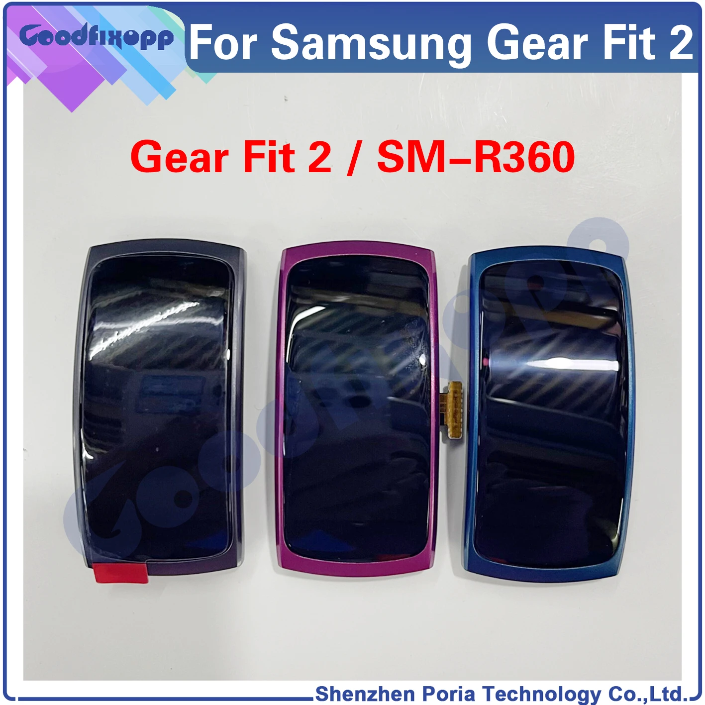 For Samsung Gear Fit 2 SM-R360 R360 GH97-19001 Watch LCD Display Touch Screen Digitizer Assembly With Frame