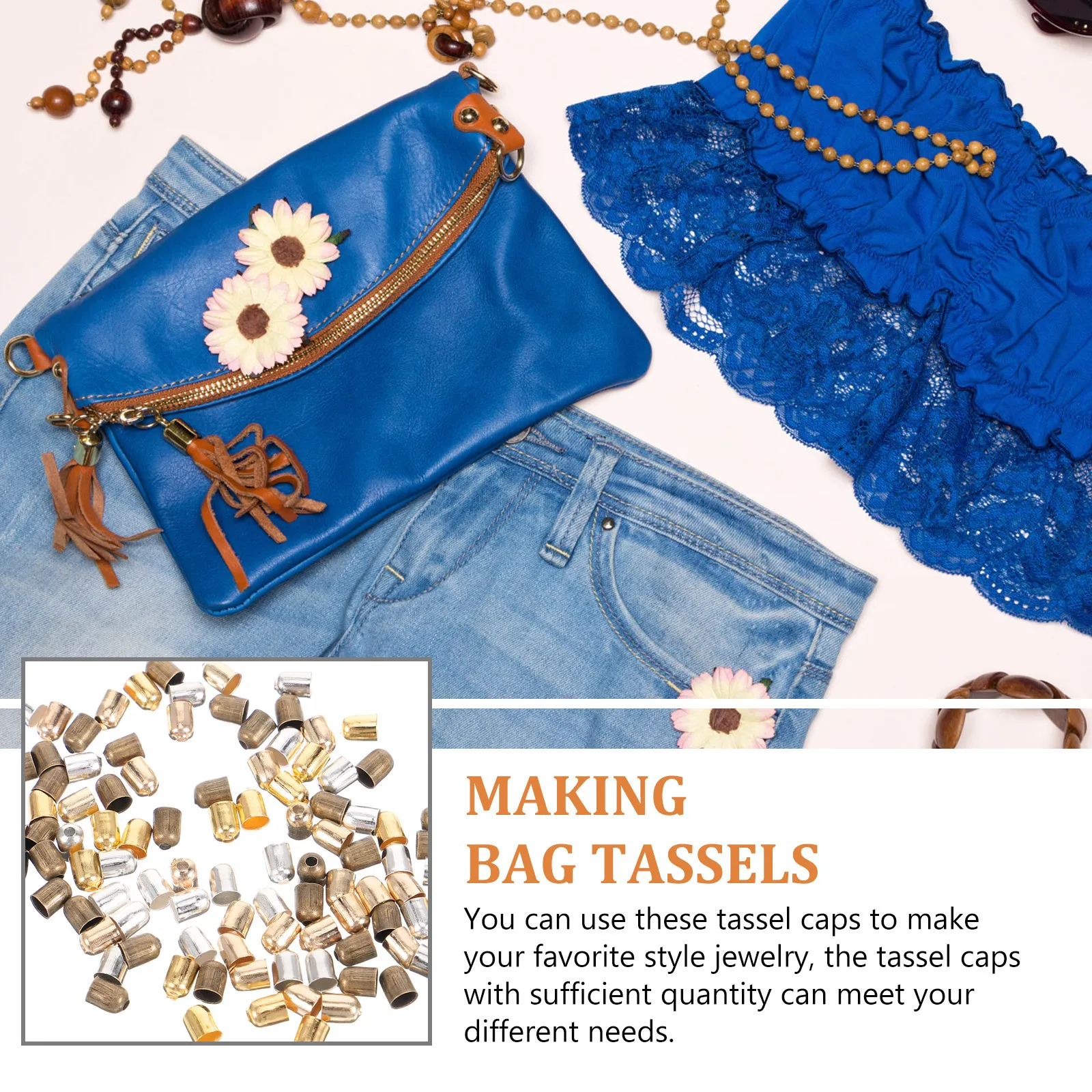 

3 Packs Handmade Ear Drop Supplies Tassel Buckle DIY Earring Jewelry Buckles Caps Delicate