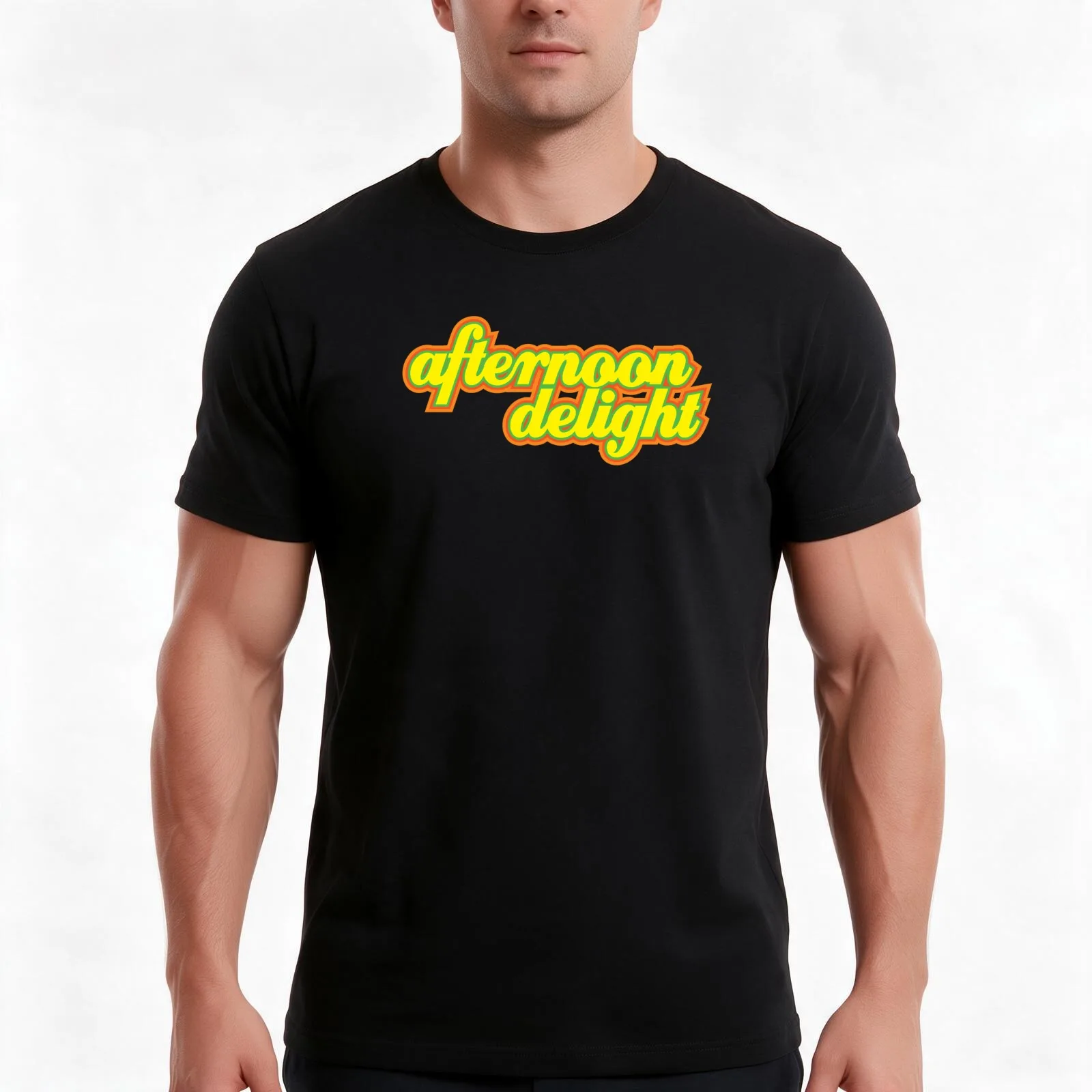 Afternoon Delight T-Shirt Summer Casual Cotton Tee Oversized Streetwear Tops Vintage Graphic Print Loose Fit Short Sleeve