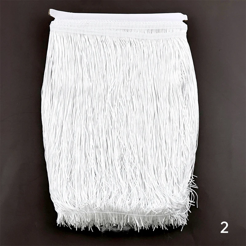 10 Yards 10/15/20/30cm Polyester Quastenborte Fransenband DIY Lateinkleid Fransen Kleidungsdekoration Vorhang Nähzubehör