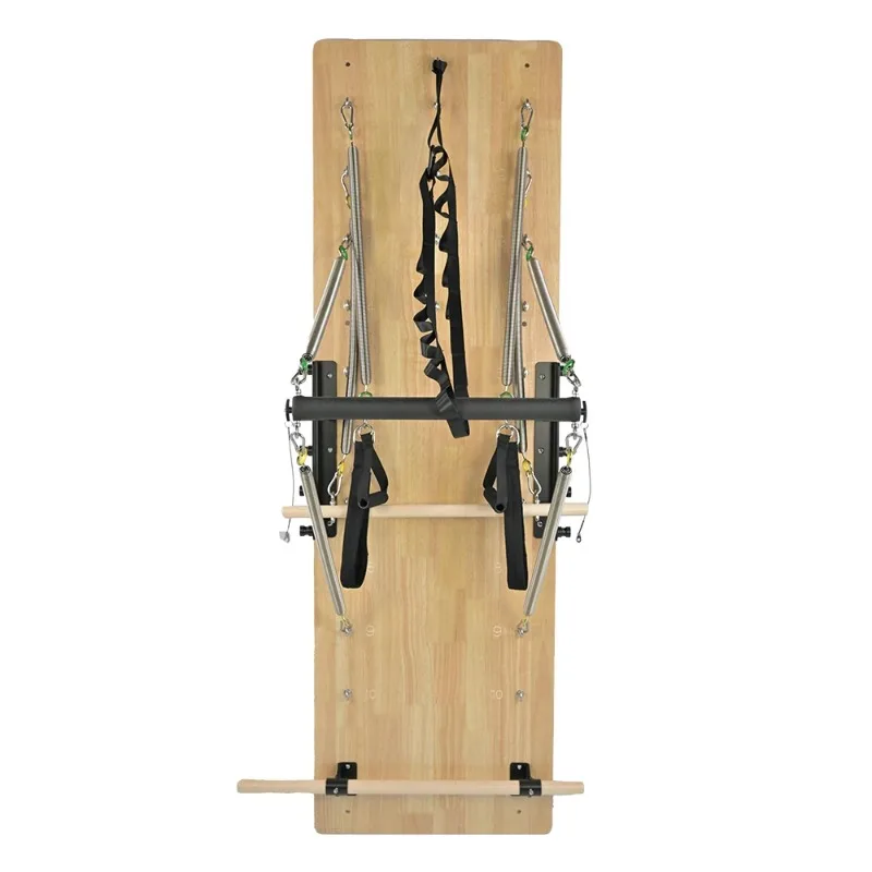 Commercial Yoga Workout Female Elegance Fitness Equipment Set Wooden Pilates Studio Spring Plate Strap Push Rod