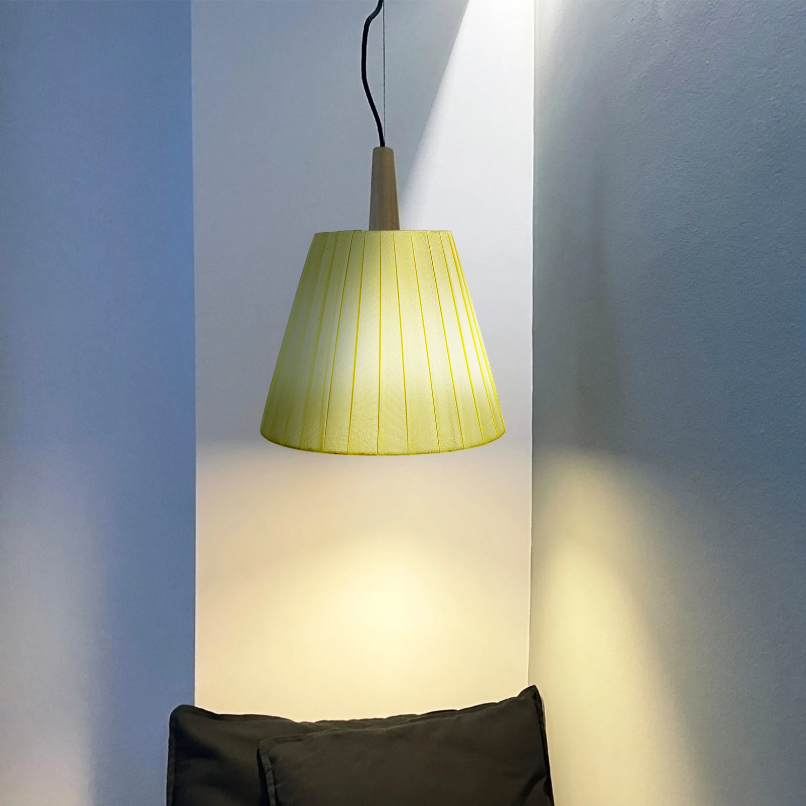 

Retro Fabric Lampshade Beige Vintage Pleated Lampshades for Table Hanging LED Home Lighting Cover Cloth Lamp Decor