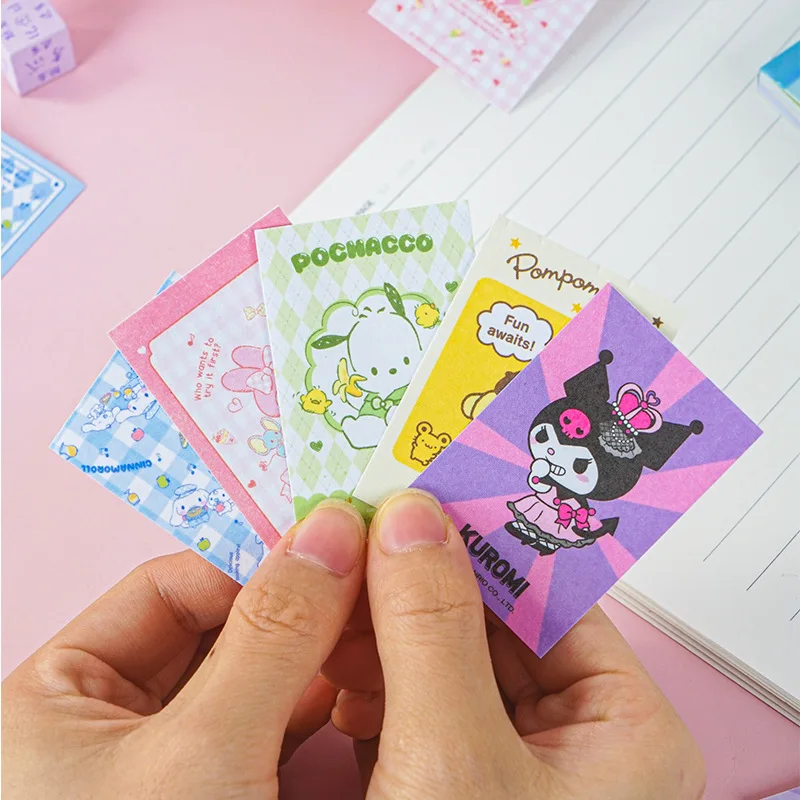 6Pc/Set Sanrio Stickers Book Hello Kitty Cinnamoroll Kuromi Kids Mini Sticker Decorative Hand Account Laptop Stationery Decals