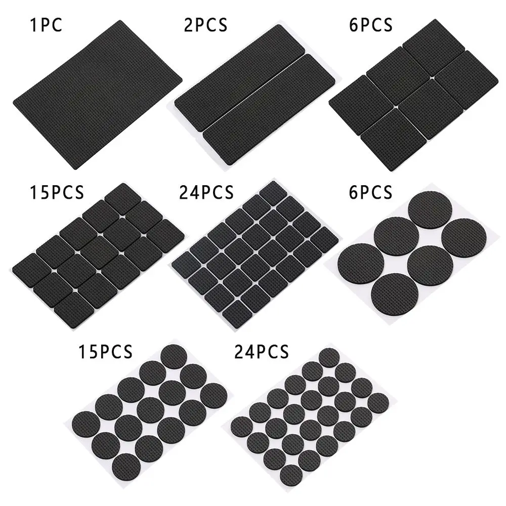 1/2/6/15/24PCS Geometric Shape Table Chair Fittings Self-adhesive Anti Noisy Furniture Leg Pads Floor Protector Anti-slip Mat view 6