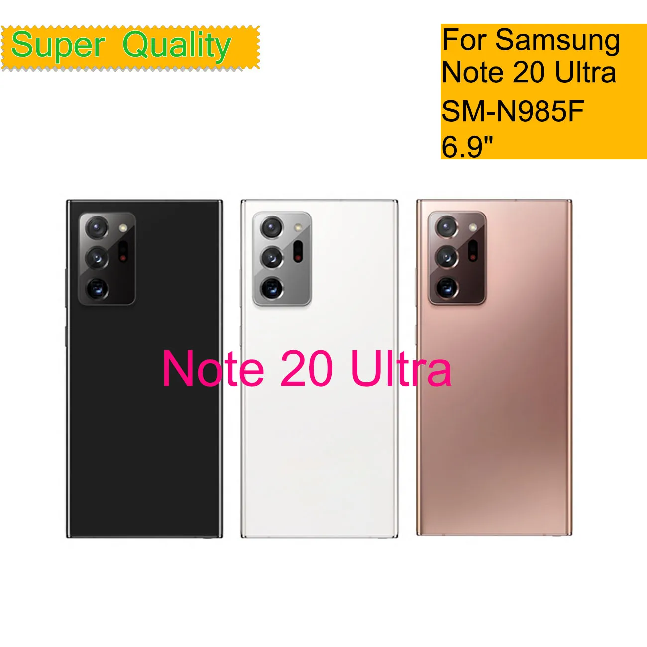 10Pcs/Lot For Samsung Galaxy Note 20 Ultra 5G N985 N986 Housing Back Cover Case Rear Battery Door Chassis Shell With Camera Lens