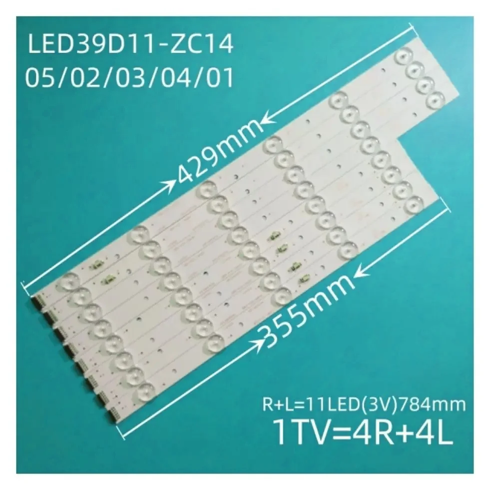 

LED Backlight strip 11 lamp For Haier 39'' TV LED39D11-ZC14-01 02 03 04 (B) (C) 39DU3000 LE39M600F LE39PUV3 LE39PW3 V390HJ1-P02