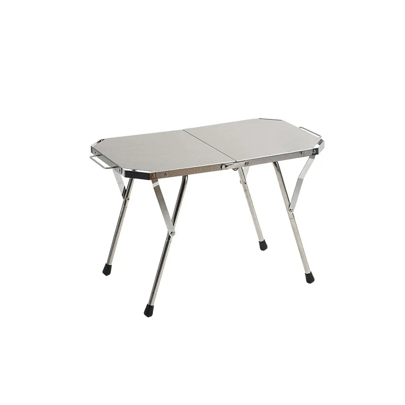 

Outdoor portable small steel table picnic barbecue folding leisure tactical table