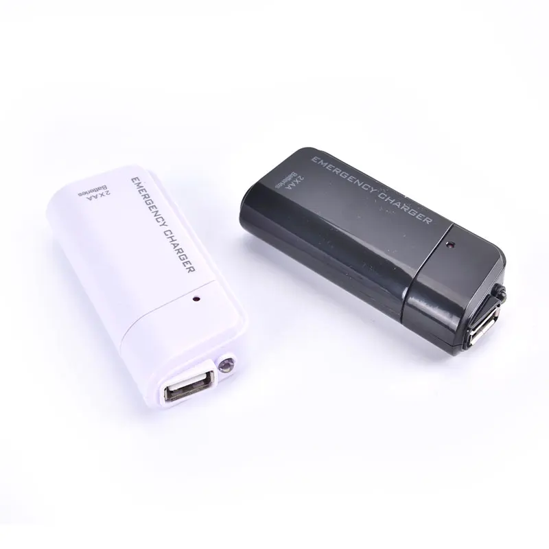 Universal Power Bank Box Charger Portable USB Emergency 2 AA Battery Extender Supply For iPhone Mobile Phone MP3 MP4