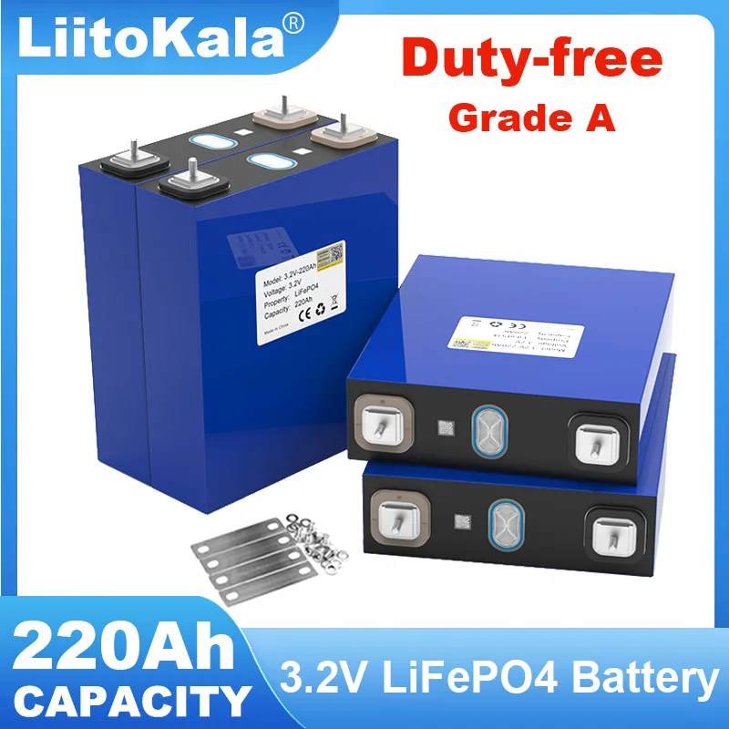 

Grade A 3.2V 220Ah LiFePO4 Battery Lithium iron phosphate batteries For 12v 24v 36v Campers Golf Cart Off-Road Solar TAX FREE