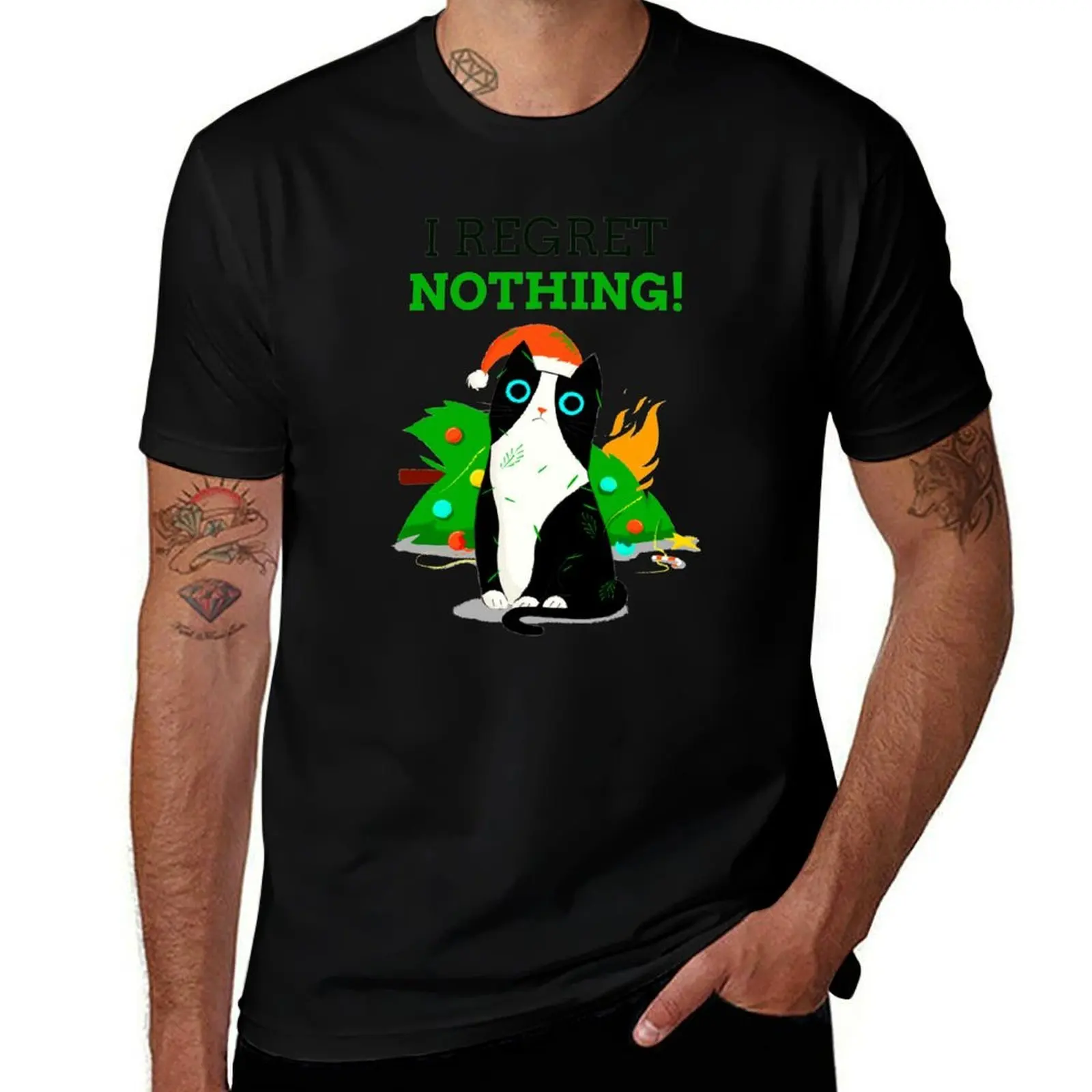 I Regret Nothing T-Shirt Big and Tall Crew Neck Tee T-Shirt