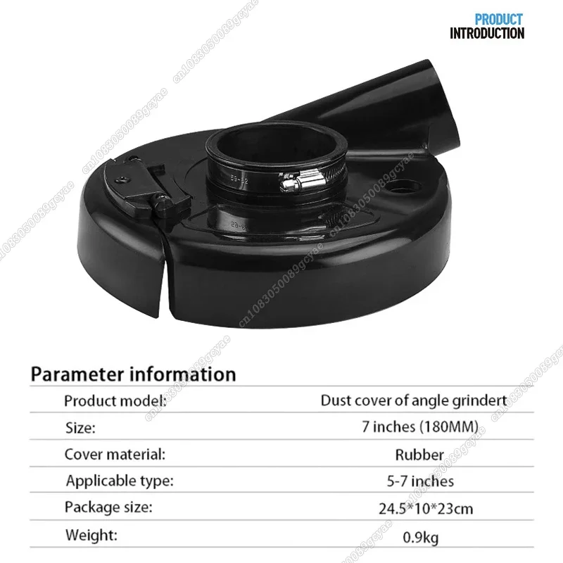 7 Inch 180mm Angle Grinder Dust Cover Angle Kit Grinding Machine Dust Collection Cover Full Hinged Dust Vacuum Shroud