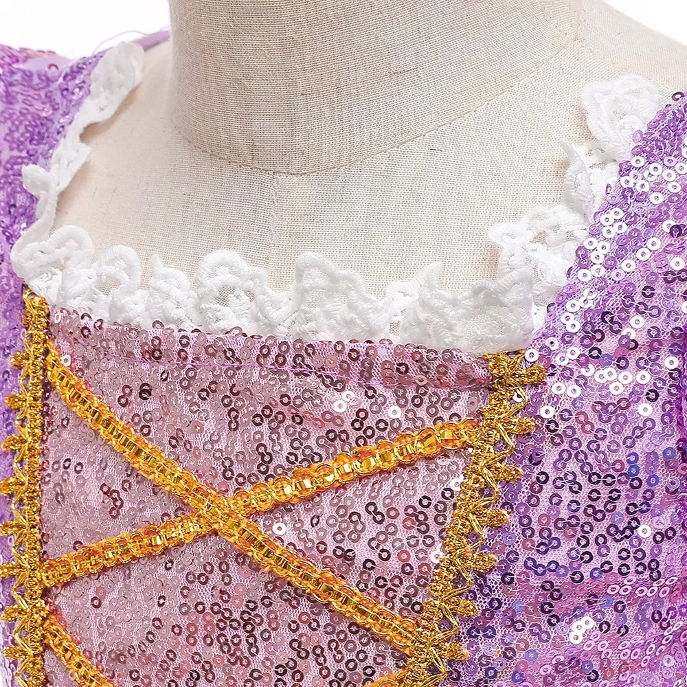 أزياء كوسبلاي نوفيو الرائعة رايبونس فيلز LED برينسيس رداء دي بال دي نويل تضيء إيميل رايبونس رداء انفانت فيل كوس