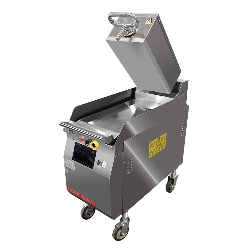 Double-sided Commercial Wide Stainless Steel Flat Top Electric Griddle Grill with Digital Touchscreen and 8.85kW Power