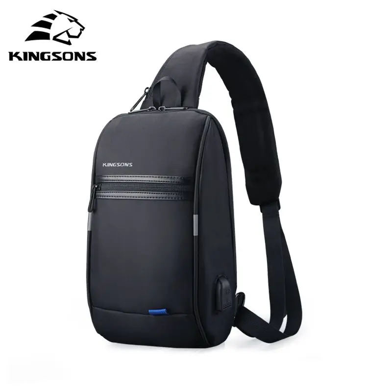 Kingsons Bolso para portátil de 13 pulgadas, bandolera de un solo hombro, bolso de pecho para hombre, bolso cruzado pequeño impermeable.jpg_.webp