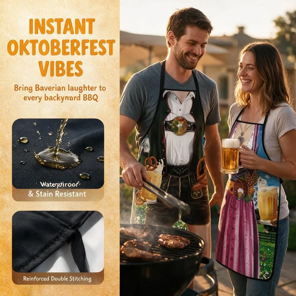 80x60cm for Oktober Fest Party Soft Oktoberfest Party German Oktoberfest Kitchen Apron Beer Festival Apron