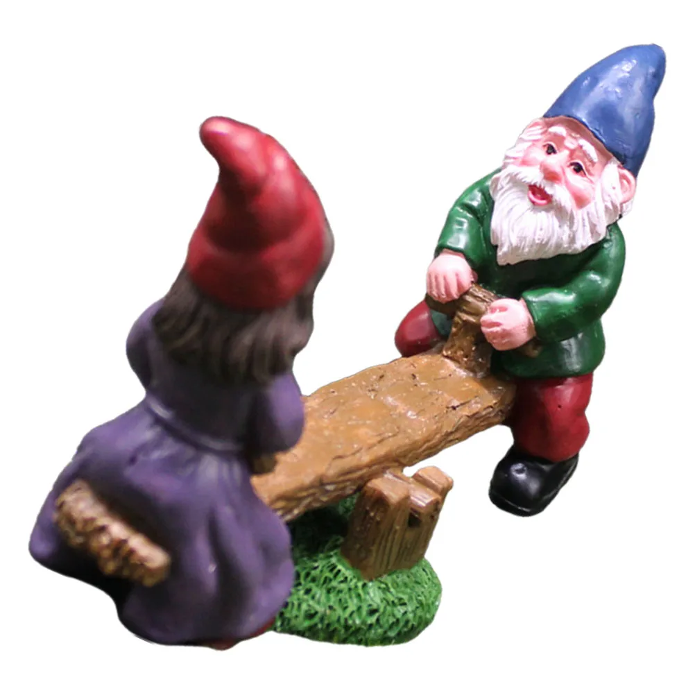 

Seesaw Decorations Garden Ornament Figurines Sculpture Small Ornaments Outdoor Portable Resin Statues