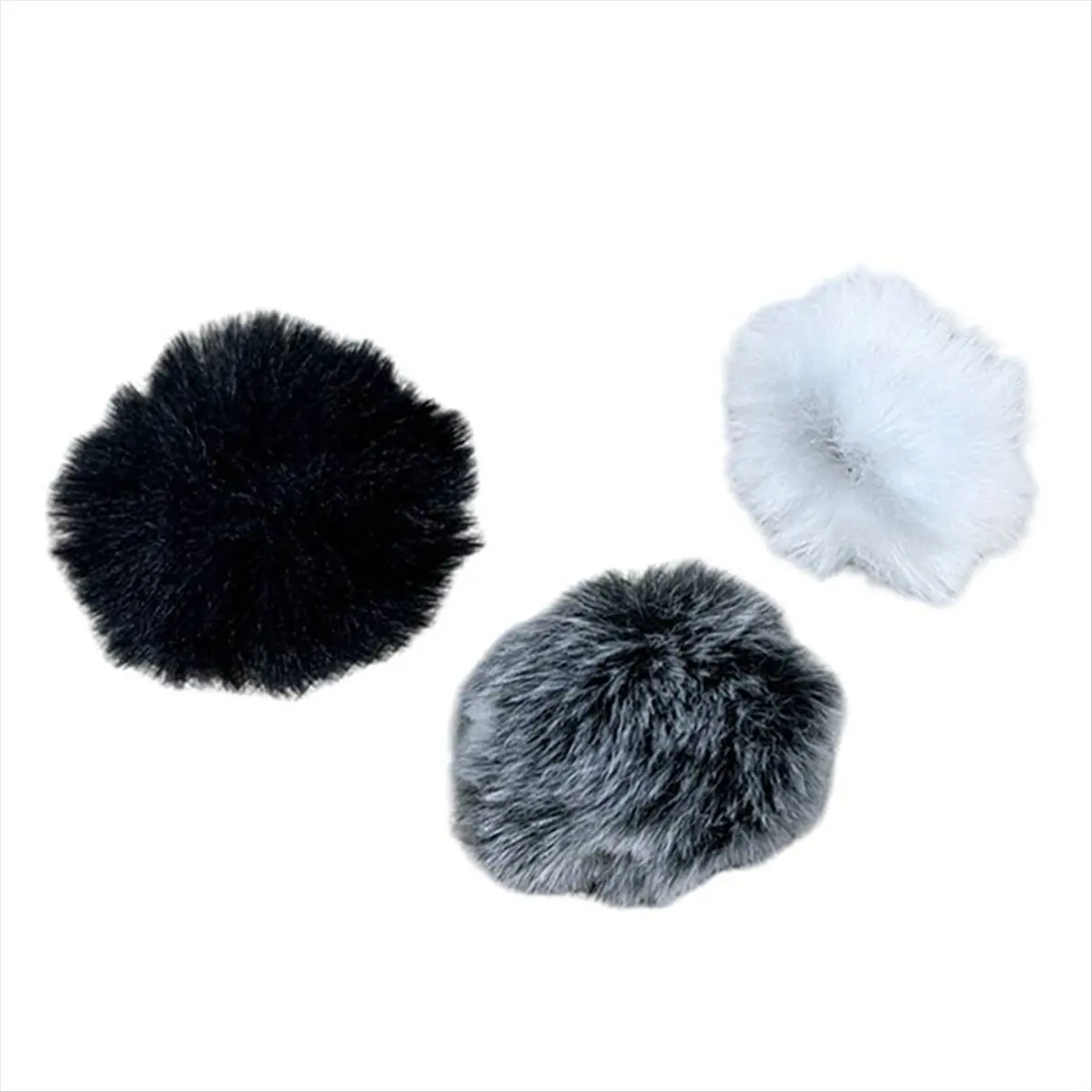 A72Z 3PCS Furry Windscreen Muff for K1 Lavalier Mic Wireless Collar Clip Microphone Windproof Cover for Outdoor Use