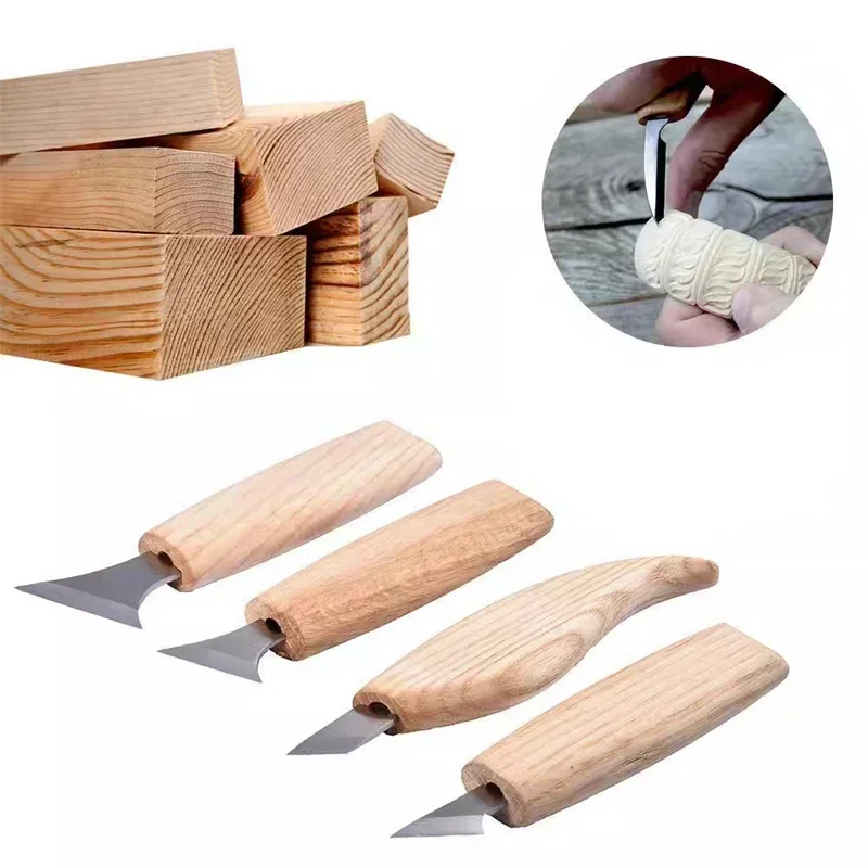 1Pcs Chisel Woodworking Cutter Hand Tool Set Stainless Steel Wood Carving Knife Sculptural Cutter Knife Sharpener Accessory