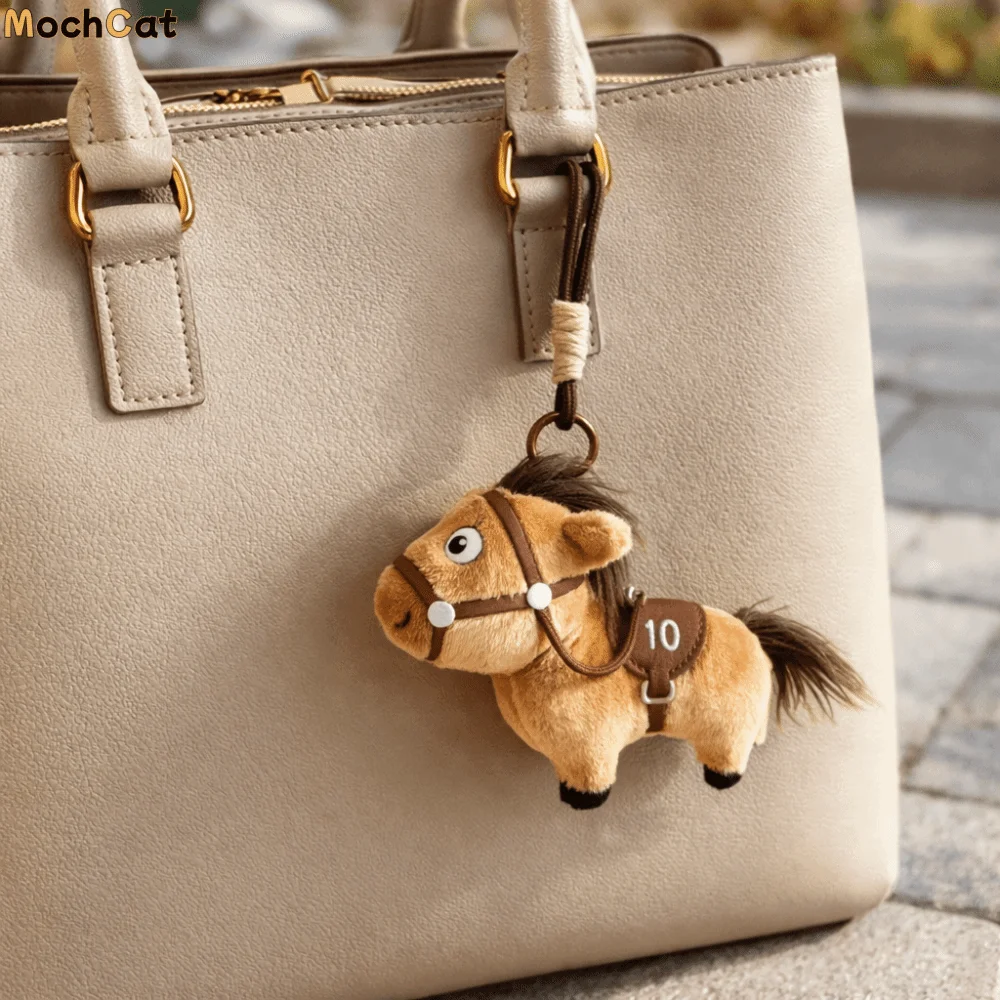 

Mascot Dolls Pony Bag Pendant Chinese Style Good Luck Horse Plush Keychain Fluffy 2026 Year of the Horse Zodiac Pony Figurine
