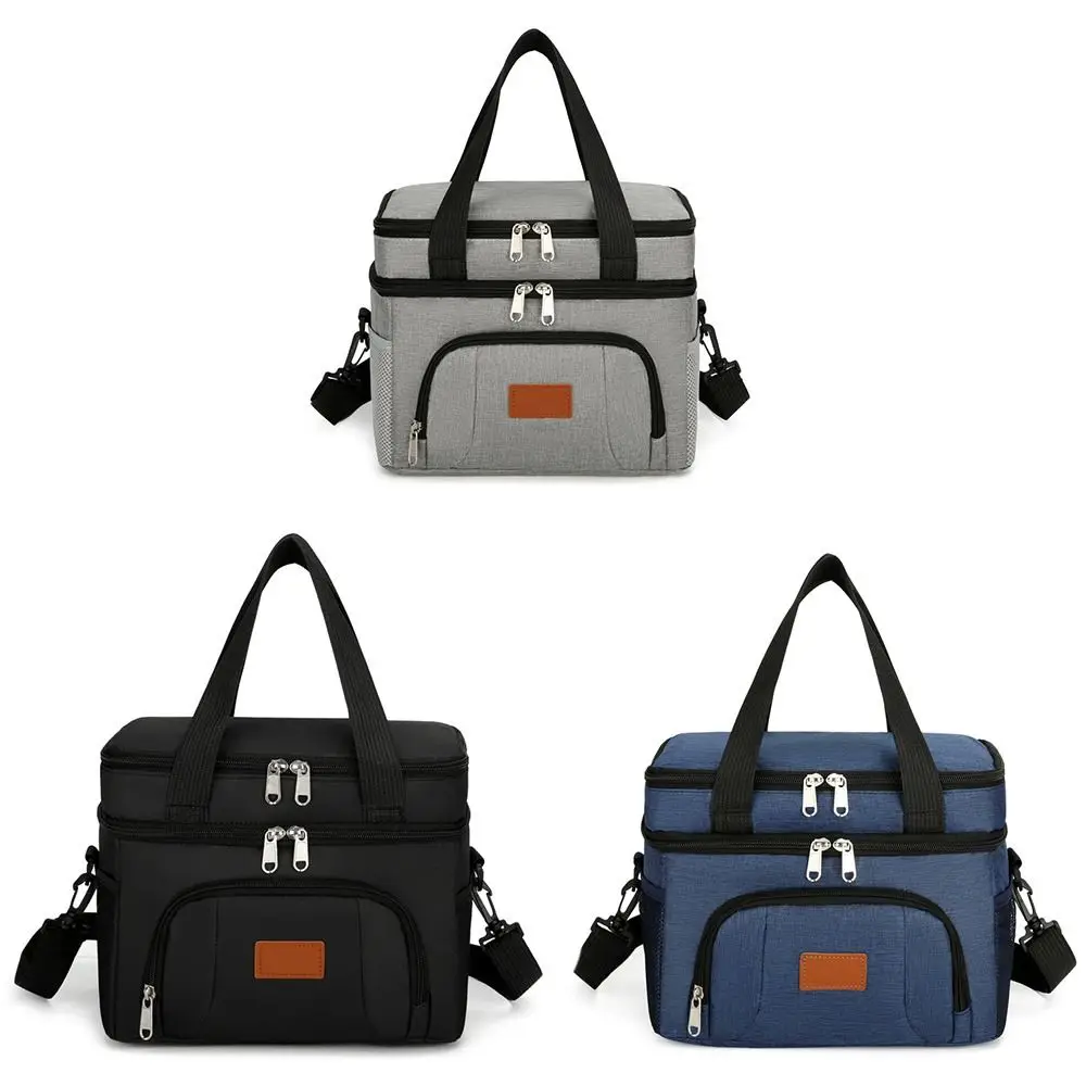 Creative Ox ผ้าถุงอาหารกลางวันฉนวนสีทึบอาหารกระเป๋า Tote กระเป๋าสแควร์การ์ตูนสัตว์นมแม่กระเป๋าผู้หญิง