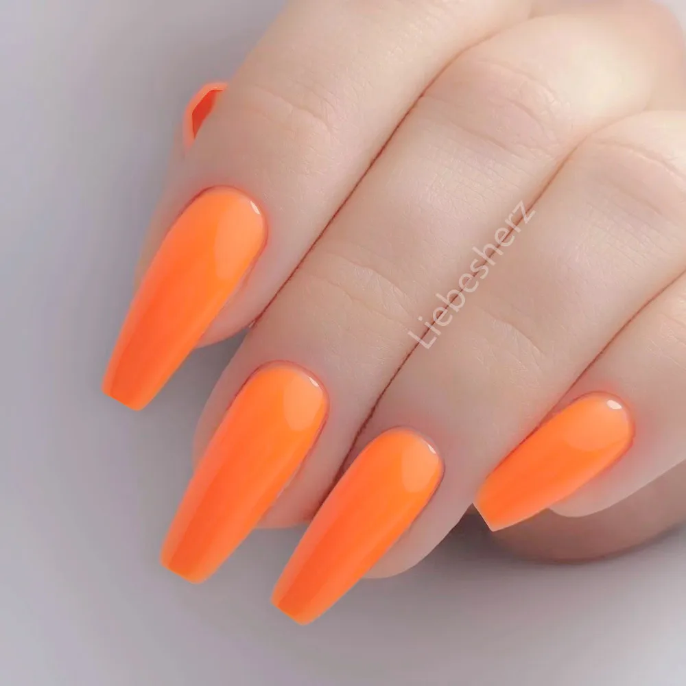 24 pçs brilhante nu longo bailarina caixão unhas falsas imprensa artificial em unhas falsas com cola de geléia diy cobertura completa ferramenta manicure