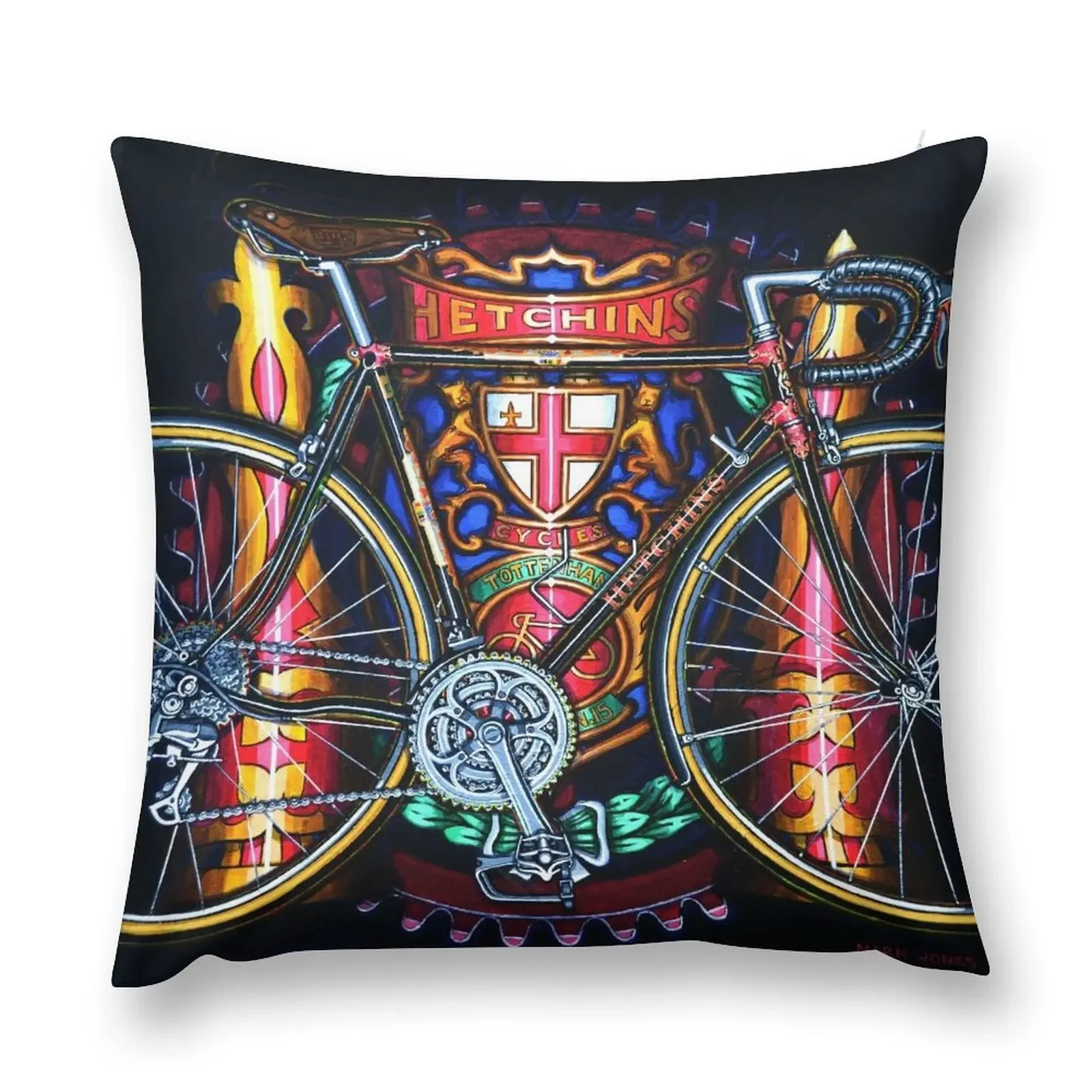 

Hetchins Curly Bicycle Throw Pillow Pillowcase Cushion Cover Luxury Cushion Child Sofa Cover pillow
