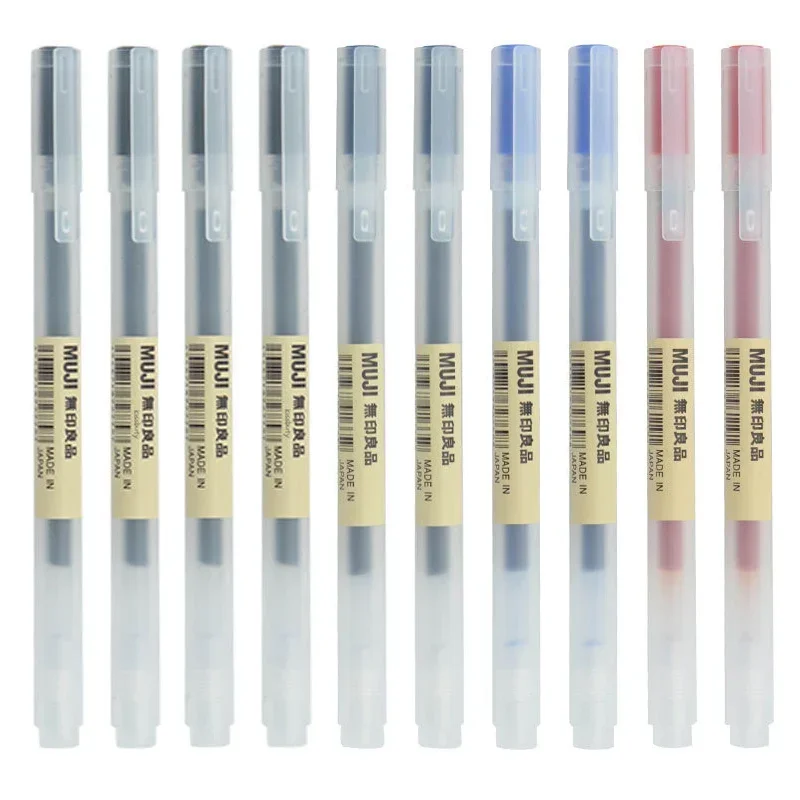 10-30Pcs/Set 0.38/0.5mm Gel pen Black/Blue Ink MUJIs Pens School Office Supply Stationery Student Business Signature Ballpoint