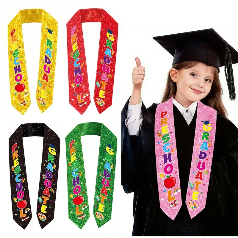 

Preschool Graduate Sash Soft Kids Graduation Sash Graduation Party Decorations Colorful Graduation Shawl For Party Decorations
