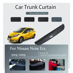 Car Trunk Curtain Covers For Nissan Versa Note E12 2014~2019 Retractable Luggage Trunk Storage Rack ABS Shields Auto Accessories