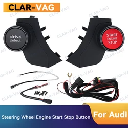 Car R8 Engine Start Stop Drive Select Switch Button Retrofit Steering Wheel One Button Start Kit For Audi A3 A4 A5 A6 A7 A8