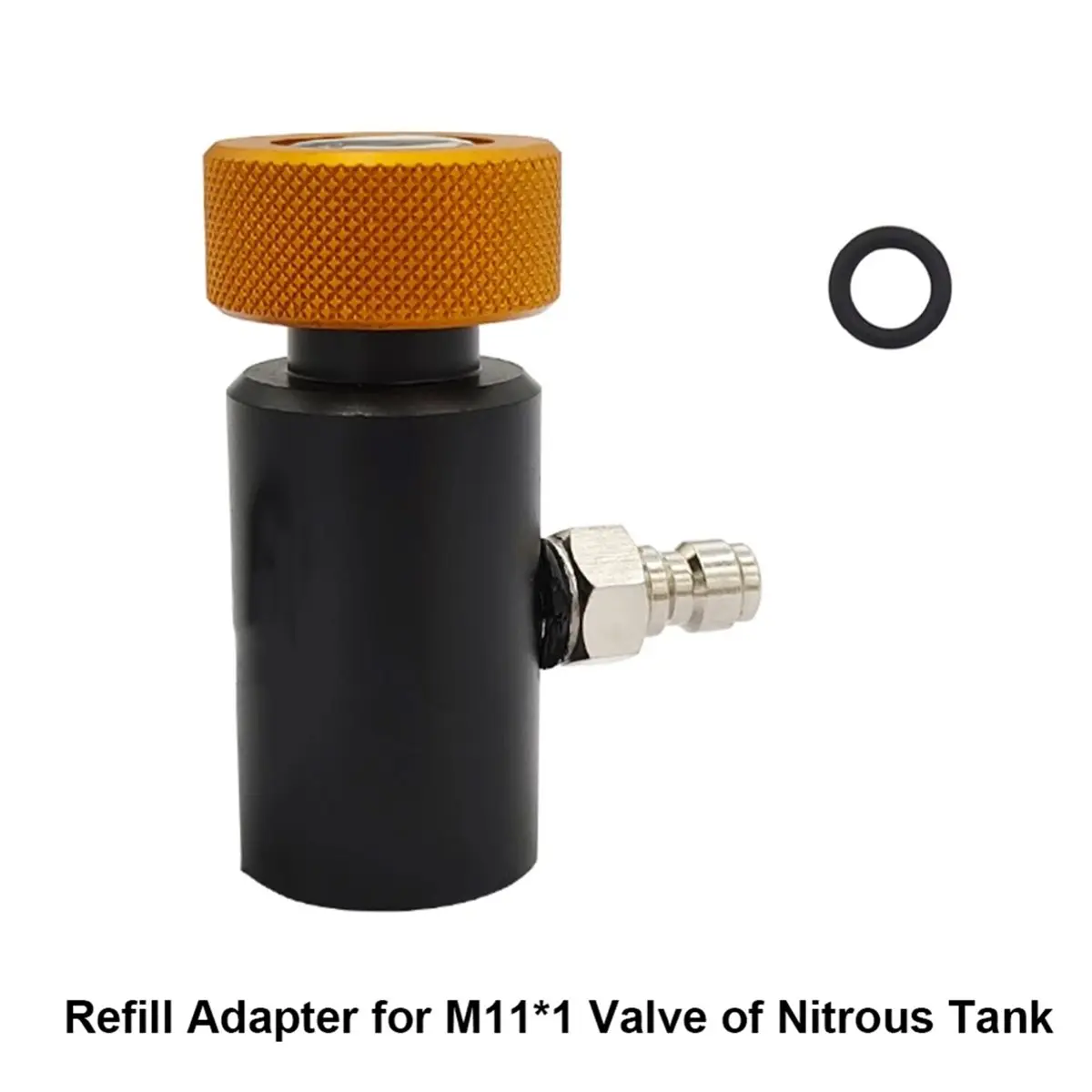 Tank Fill Station on/Off Aadaptor M11 Thread Refill Adapter with 8mm Quick Plug for Nitrous Tank Charging