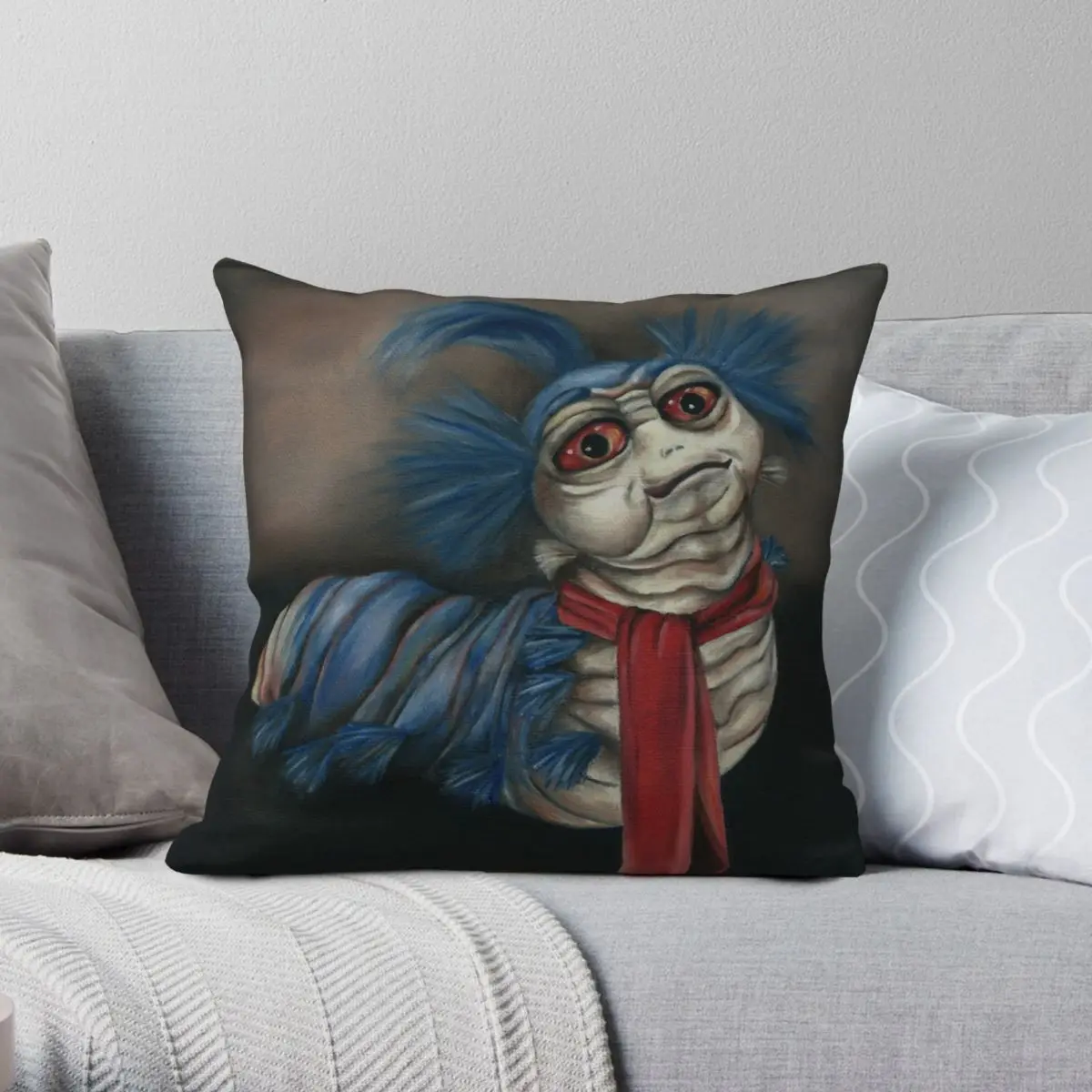 

Labyrinth The Worm Square Pillowcase Polyester Linen Velvet Pattern Zip Decor Sofa Cushion Cover