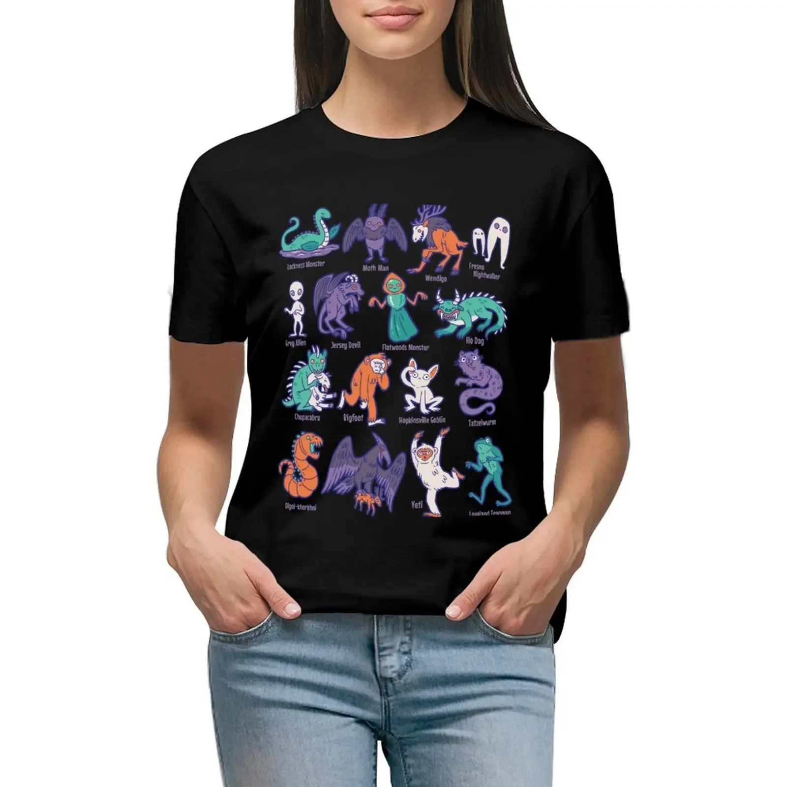 

Cryptid Creatures - Mythology T-Shirt sublime quick-drying new edition customs design your own oversized t shirts for Women