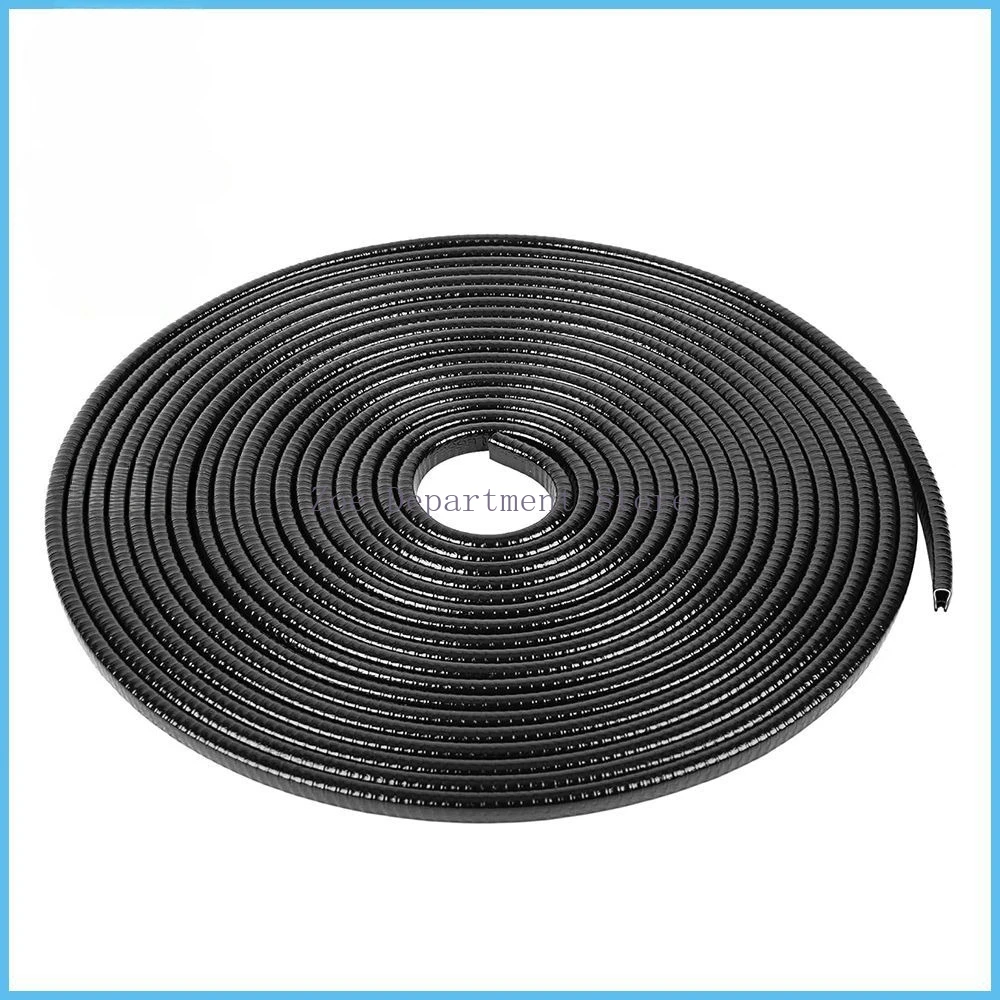 Car Door Edge Seal Strip 10M U-Shape Automobiles Door Protector Guard Trim Anti-Scratch Weather Strip Decoration Stickers