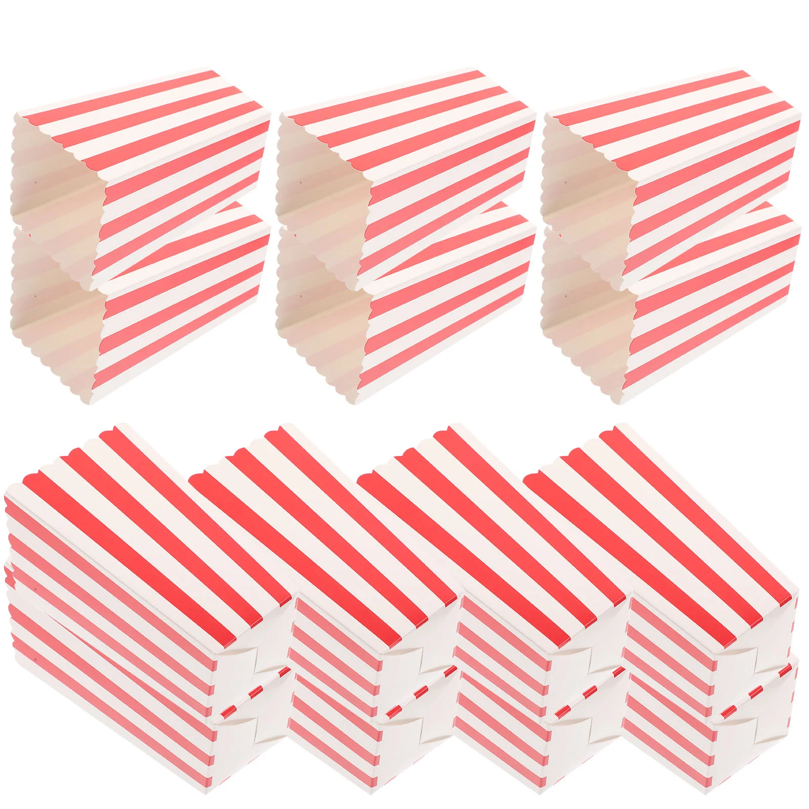 24 Pcs Party Snack Container Popcorn Paper Boxes Buckets French Fries Bowl for Kids Favor