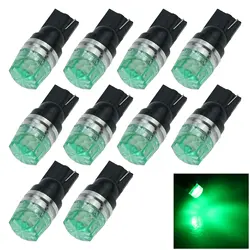 10x Green Car T10 W5W Tail Bulb Clearance Lamp 2 Emitters 5630 SMD LED 147 152 158 12961 A119-G