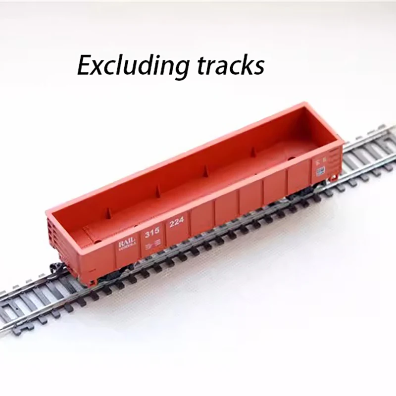 

Diecast Ho Scale 1/87 40 feet Railway Train Low Open Transport Train Model Sand Table Accessories Toy Collection Display Gift