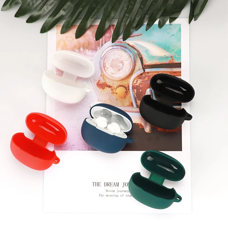 Silicone Protective Case For Realme Buds T100 Wireless Headphone Protector Case Cover Shell Housing Anti-dust Sleeve