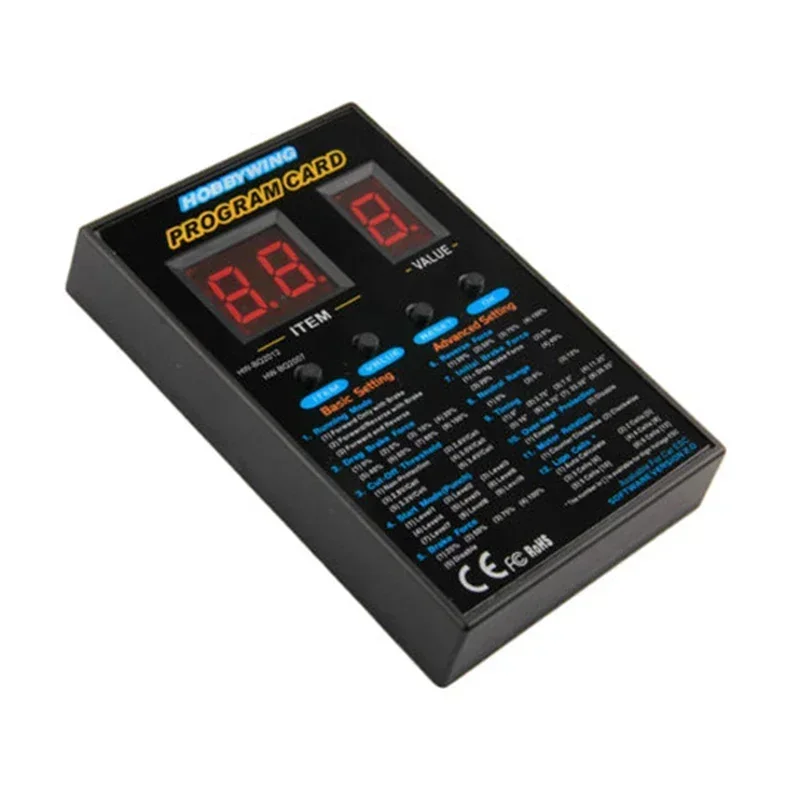 Carte de programmation Hobbywing RC Car 120A, boîte de programmation LED 2C 86020010, carte de programmation pour les séries XERUN et EZRUN, ESC brushless pour voiture