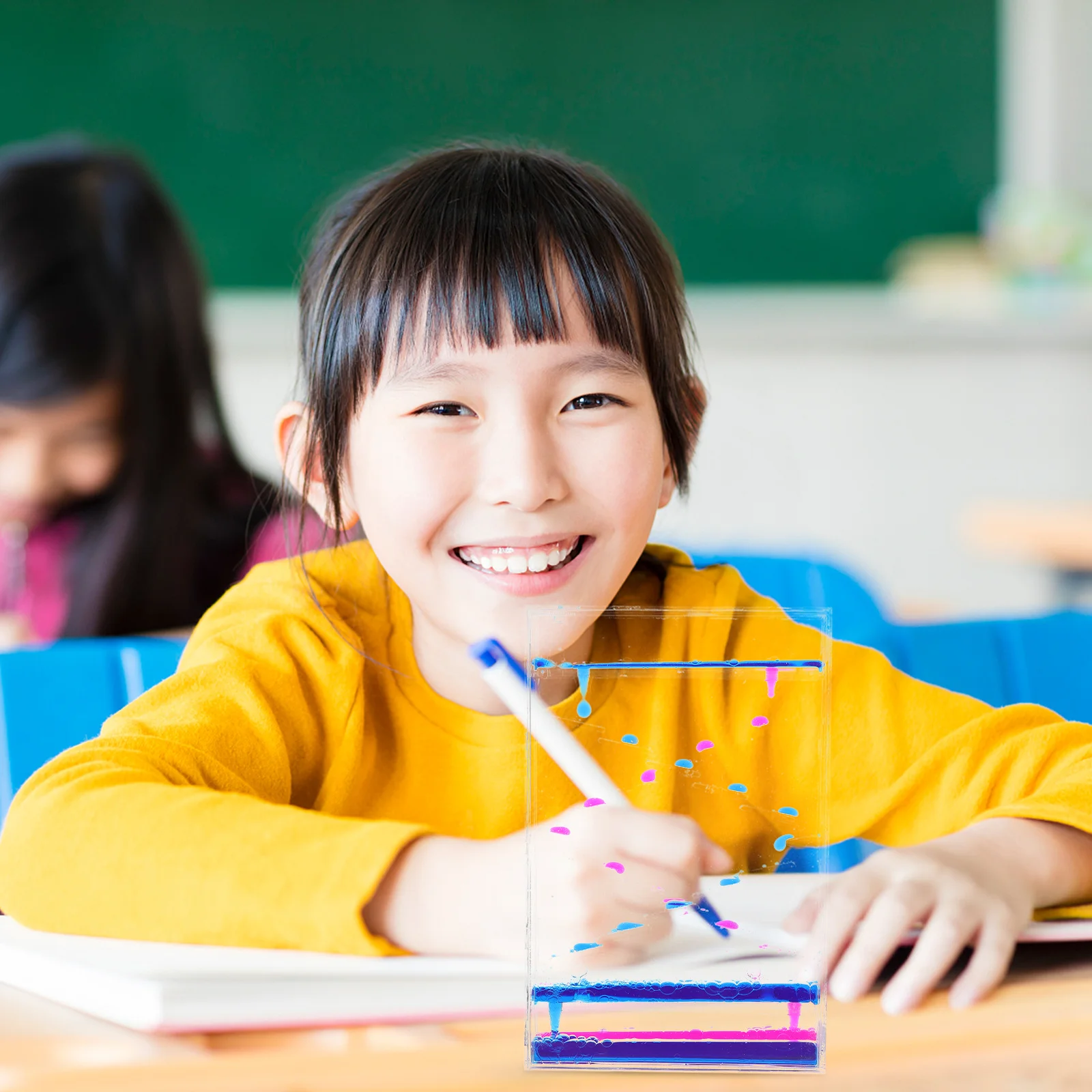 

Creative Liquid Timer Tabletop Hourglass Decoration High Performance Fine Workmanship Relax Enjoy Every Moment