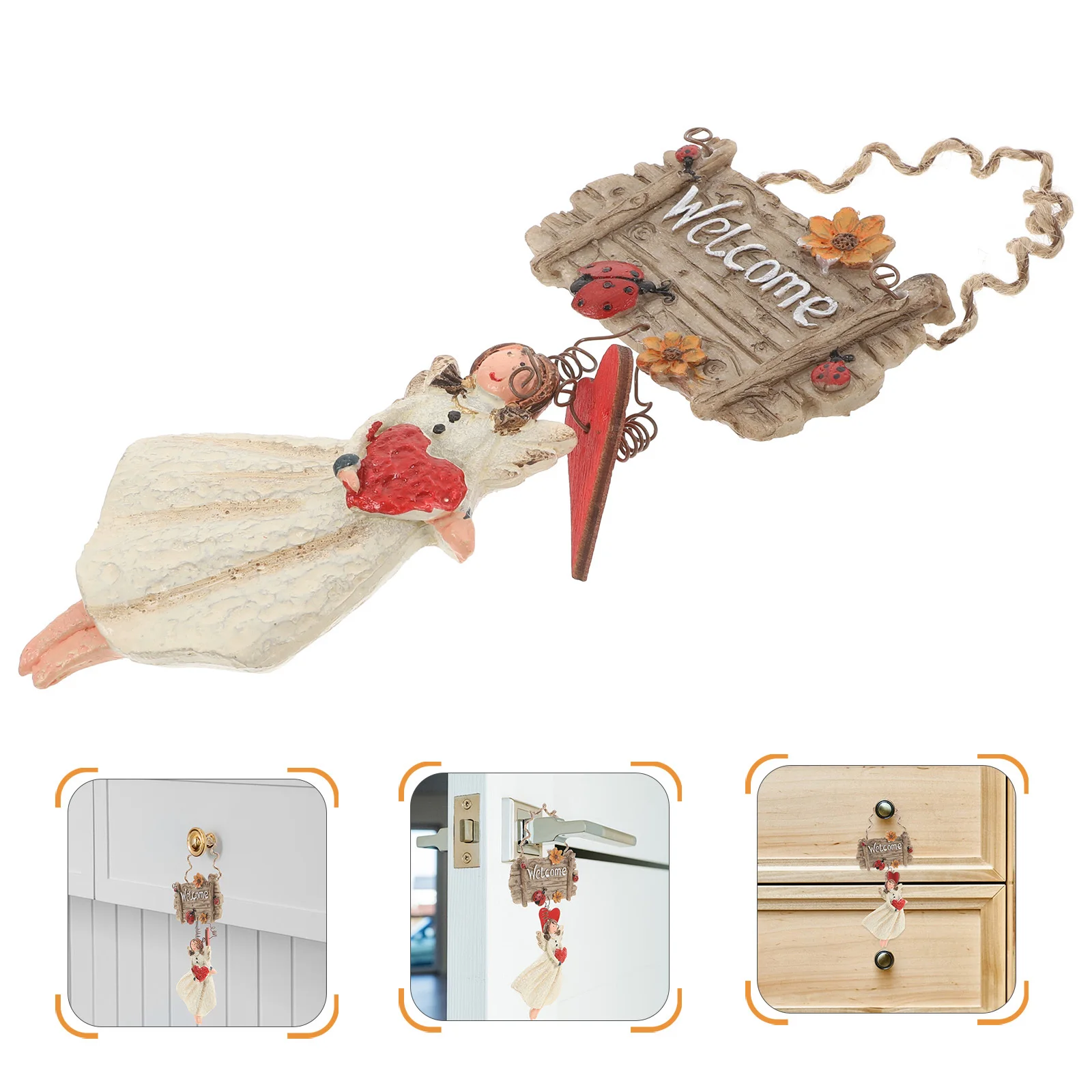 

1pcs Resin Hanging Ornament Vintage Decor For Door Window Tree Fireplace Xmas Baubles Holiday