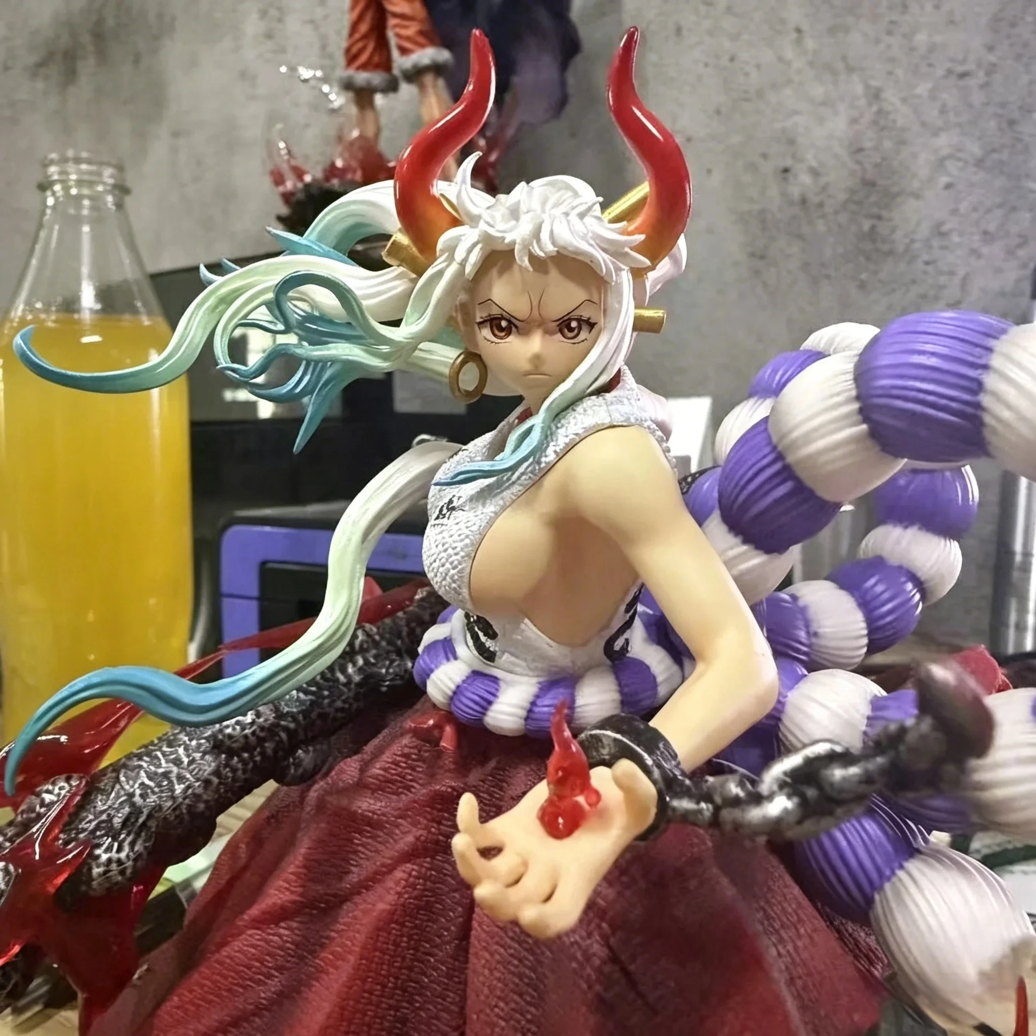 

Anime One Piece 25cm Yamato Figure Full Painted Pvc Statue Kaido Daughter Beautiful Girl Desktop Ornament Collectible Model
