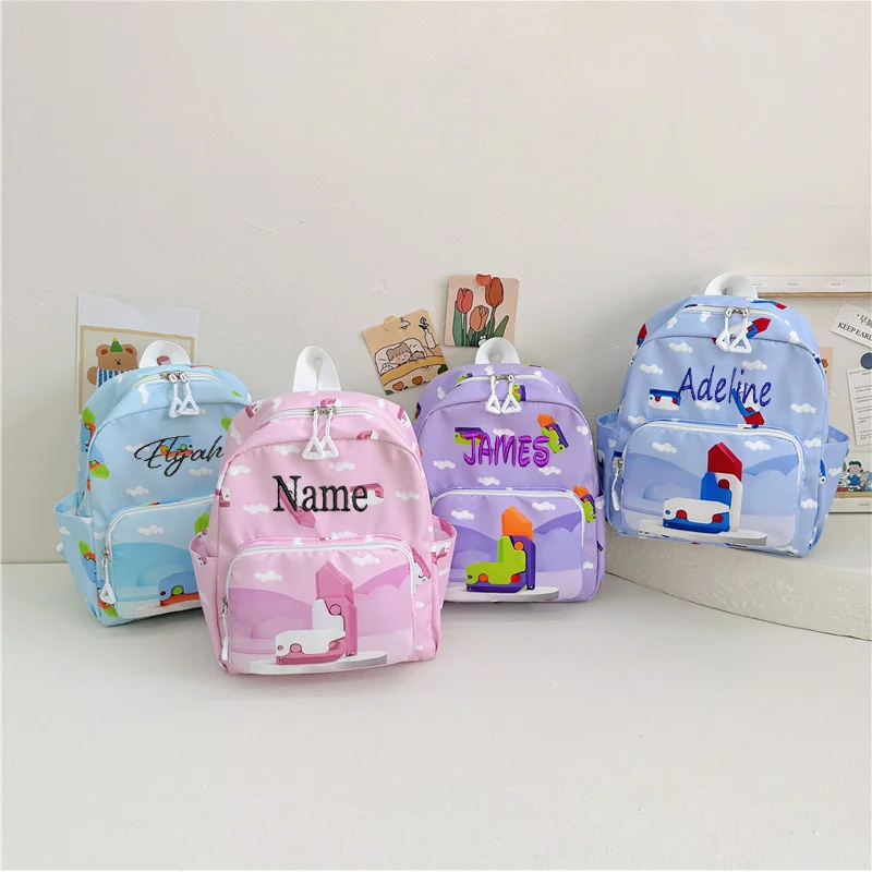 

Personalized Embroidery Name Children's Animation Backpack Children's Customized Backpack Boys and Girls School Bag Gift