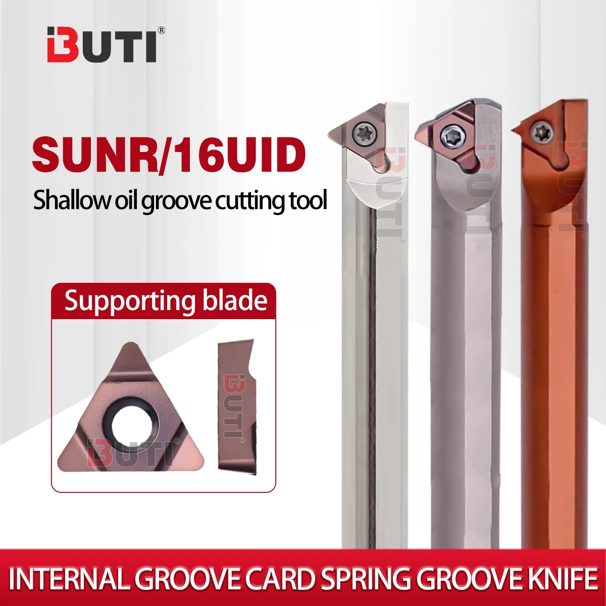 

16UID R1.0/R1.5/R2.0/R2.5 Inner Hole Shallow Oil Groove Blade SUNR0012M16 0014N16 0016Q16 0020R16 Shallow Oil Groove Tool Holder